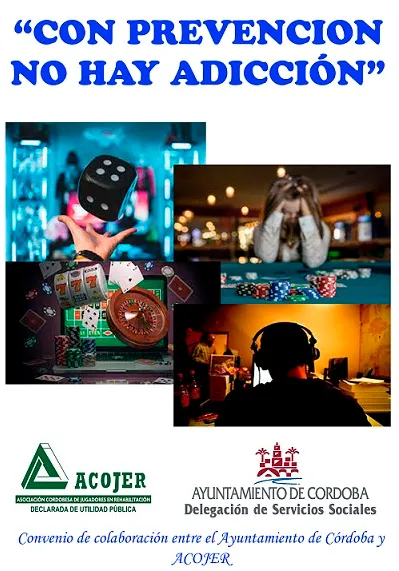 Cartel de Convenio de colaboración entre el Ayuntamiento de Córdoba (delegación de servicios sociales) y ACOJER